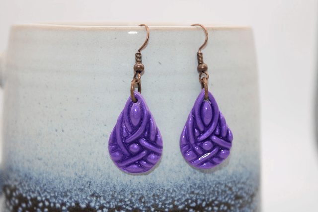 Imbolc Celtic droplet earrings