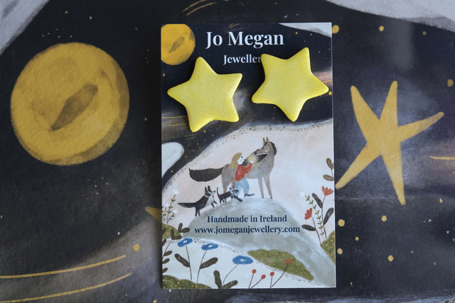 'Chasing Stars' earrings - Collaboration with Maiden Moose Illustration