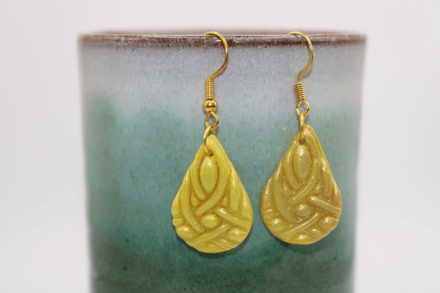 Imbolc Celtic droplet earrings