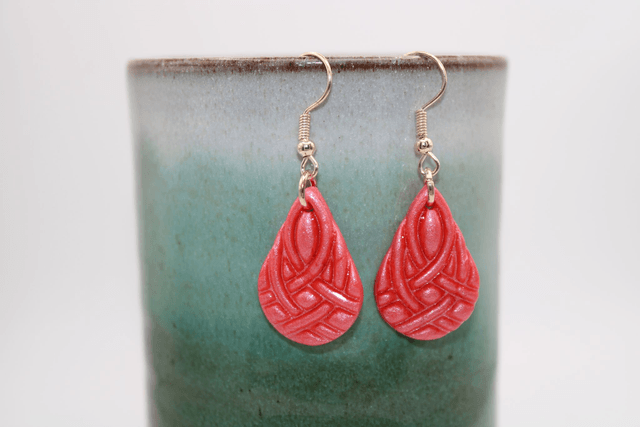 Imbolc Celtic droplet earrings