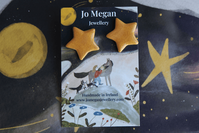 'Chasing Stars' earrings - Collaboration with Maiden Moose Illustration