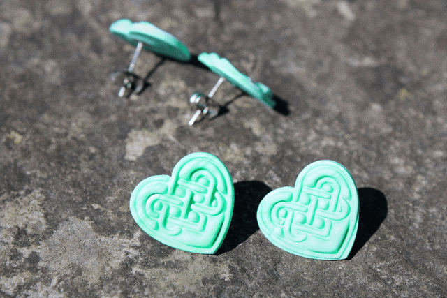 Aran 'Celtic croí' earrings