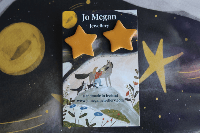 'Chasing Stars' earrings - Collaboration with Maiden Moose Illustration
