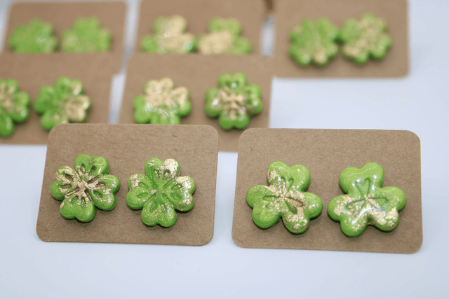 Celtic shamrock earrings