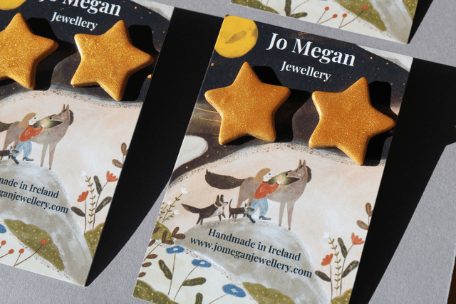 'Chasing Stars' earrings - Collaboration with Maiden Moose Illustration